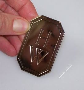 Harry Winston Custom Metal Plate; jewelry packaging by Swiss Packaging